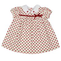 K34212: Baby Girls Lined Dress With Embroidery Detail  (1-2 Years)